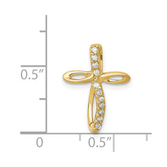 14k AA Diamond Cross Pendant - 8