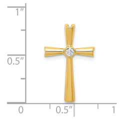 14k AA Diamond Cross Pendant - 9