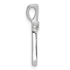 14k White Gold AA Diamond Cross Pendant - 8
