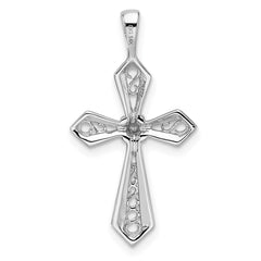 14k White Gold Cross Pendant Mounting - 4