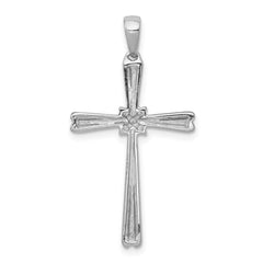 14k White Gold 1/20ct. Diamond Cross Pendant - 4