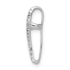 14k White Gold 1/15ct. Diamond Cross Pendant - 3
