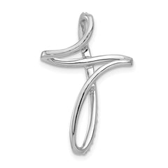 14k White Gold 1/5ct. Diamond Cross Chain Slide - 4