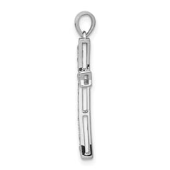 14k White Gold 1/5ct. Diamond Cross Pendant - 2