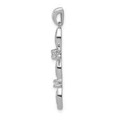 14k White Gold 1/10ct. Diamond Cross Pendant - 3