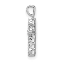 14k White Gold 1/15ct. Diamond Cross Pendant - 5