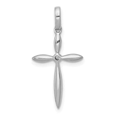 14k White Gold 1/6ct. Diamond Cross Pendant