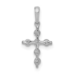 14k White Gold 1/6ct. Diamond Cross Pendant - 3
