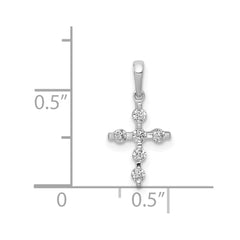 14k White Gold 1/6ct. Diamond Cross Pendant - 3