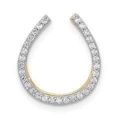 14k 1/6ct. Diamond Horseshoe Chain Slide