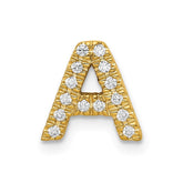14K Diamond Letter A Initial Charm