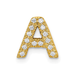14K Diamond Letter A Initial Charm