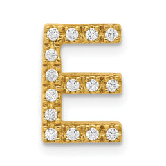 14K Diamond Letter E Initial Charm