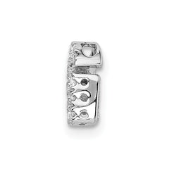 14K White Gold Diamond Letter G Initial Charm
