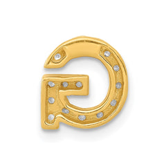 14K Diamond Letter G Initial Charm