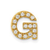 14K Diamond Letter G Initial Charm