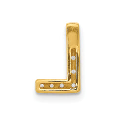 14K Diamond Letter L Initial Charm