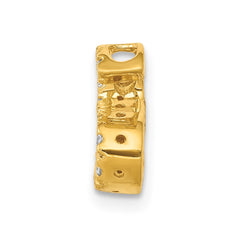 14K Diamond Letter S Initial Charm