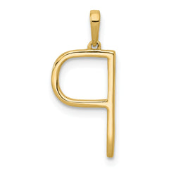 14K Diamond Letter P Initial Pendant