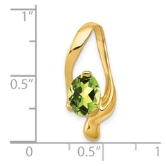 14k 8x6mm Oval Peridot Slide