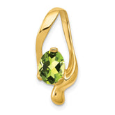 14k 8x6mm Oval Peridot Slide