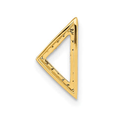14k Polished 1/10 carat Diamond Triangle Chain Slide