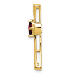 14k Garnet and Diamond Cross Chain Slide