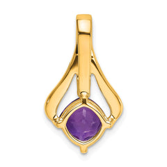 14k Amethyst and Diamond Pendant - 6