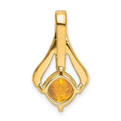 14k Citrine and Diamond Pendant - 2