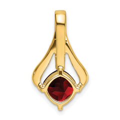 14k Garnet and Diamond Pendant - 8