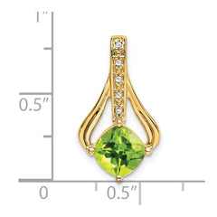 14k Peridot and Diamond Pendant - 3