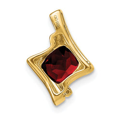 14k Garnet and Diamond Pendant - 5
