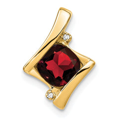 14k Garnet and Diamond Pendant - 5