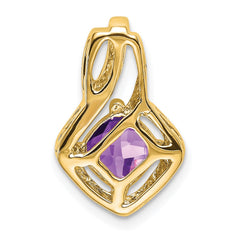 14k Amethyst and Diamond Pendant - 5