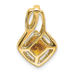 14k Citrine and Diamond Pendant - 6