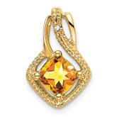 14k Citrine and Diamond Pendant - 6