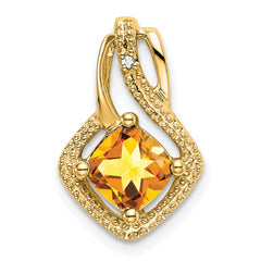 14k Citrine and Diamond Pendant - 6