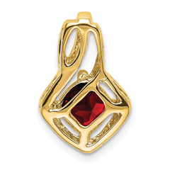 14k Garnet and Diamond Pendant - 3