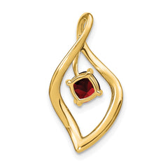 14k Garnet and Diamond Pendant - 4