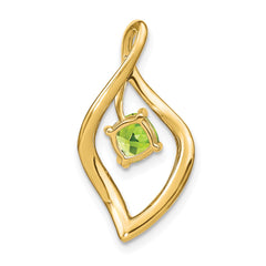 14k Peridot and Diamond Pendant - 8