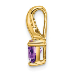 14k Trillion Amethyst and Diamond Pendant