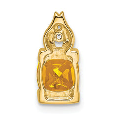 14k Citrine and Diamond Pendant