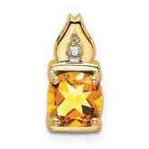 14k Citrine and Diamond Pendant