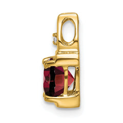 14k Garnet and Diamond Pendant