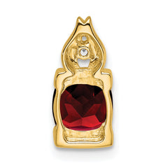 14k Garnet and Diamond Pendant