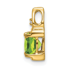 14k Peridot and Diamond Pendant - 2