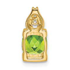 14k Peridot and Diamond Pendant - 2