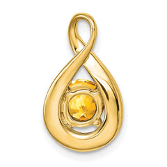 14k Citrine and Diamond Pendant - 3