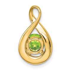 14k Peridot and Diamond Pendant - 4