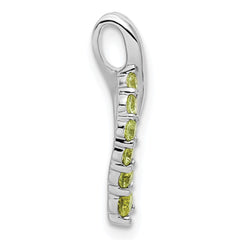 14k White Gold Peridot Journey Chain Slide
